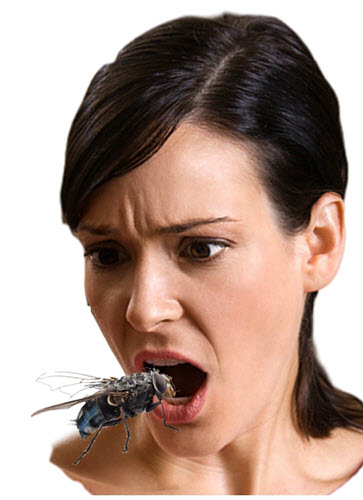 swallowing a fly when you're running